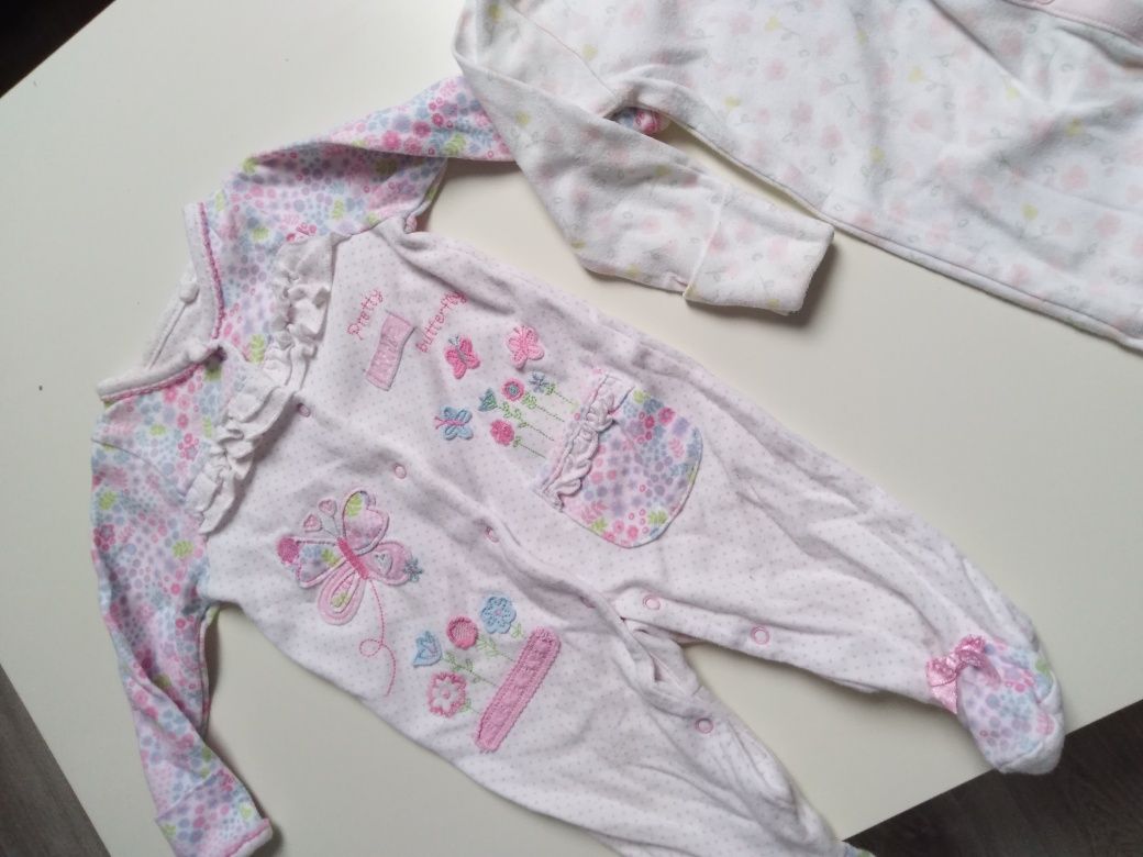 Zestaw ubrań 62, paka ubrań pajace, body