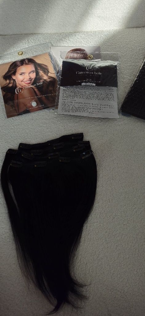 Nowe włosy cameton hair 30cm 90g czarne