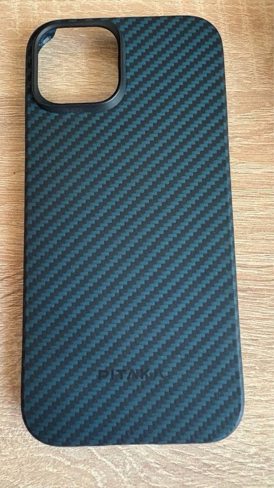 Чехол Pitaka MagEZ 3 Case для iPhone 15 (Black/Blue Twill)