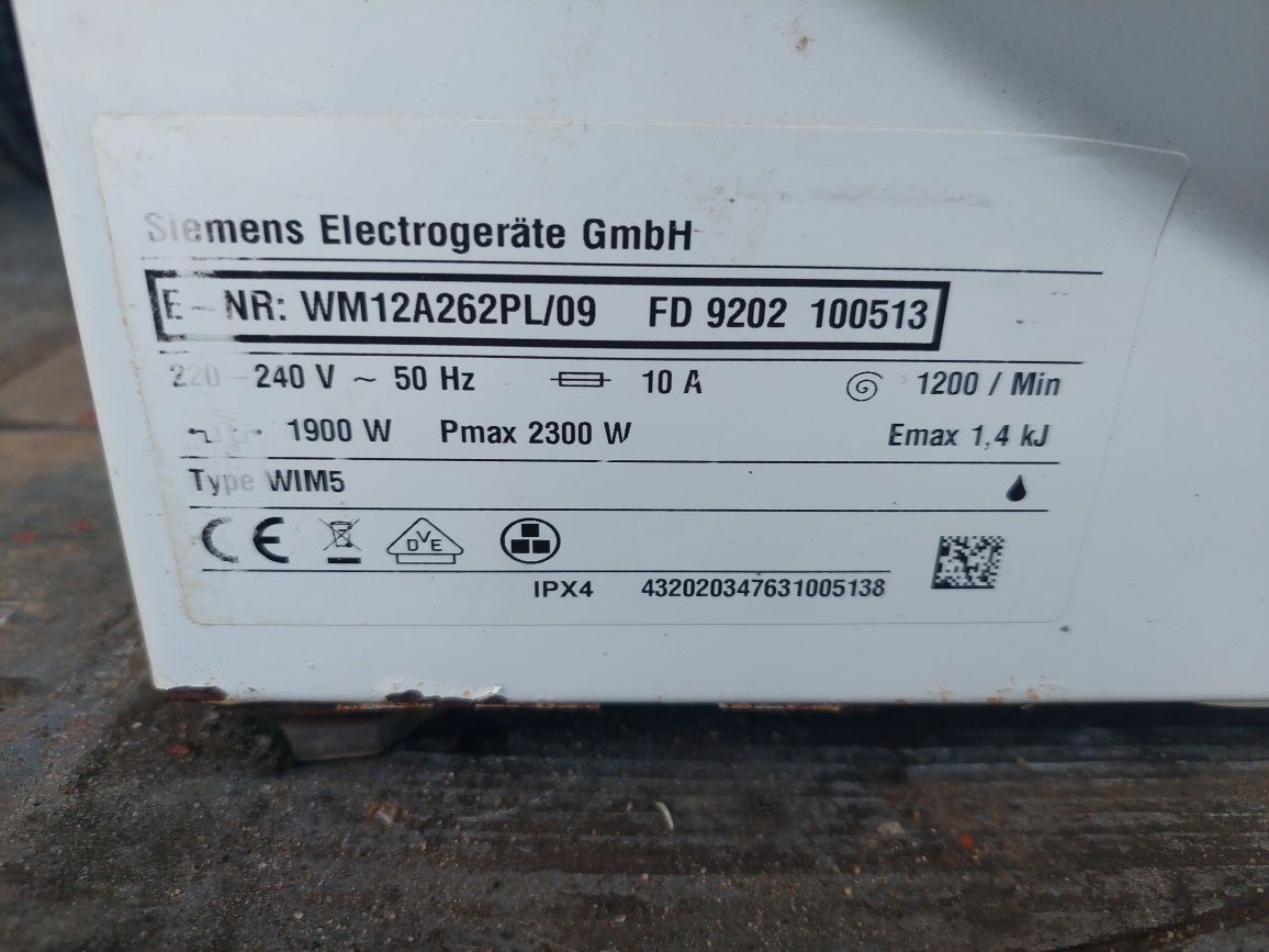 Cześci do pralki Siemens WIM5 A12 26