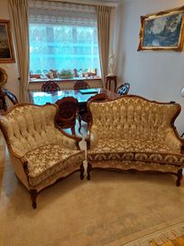 Ludwikowski komplet kanapa 3 fotele ława