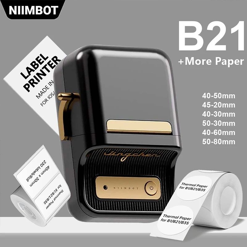 NIIMBOT B21 + 1 рулон наклеек,термопринтер