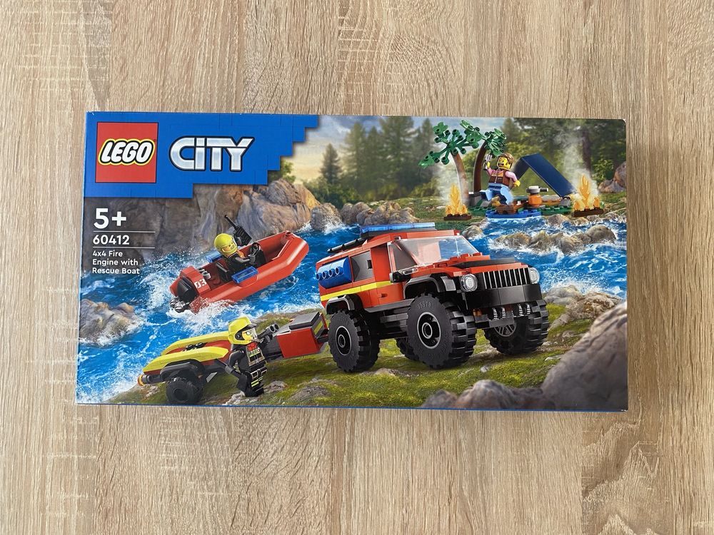 Nowe Lego City - Terenowy wóz strażacki z łodzią ratunkową 60412