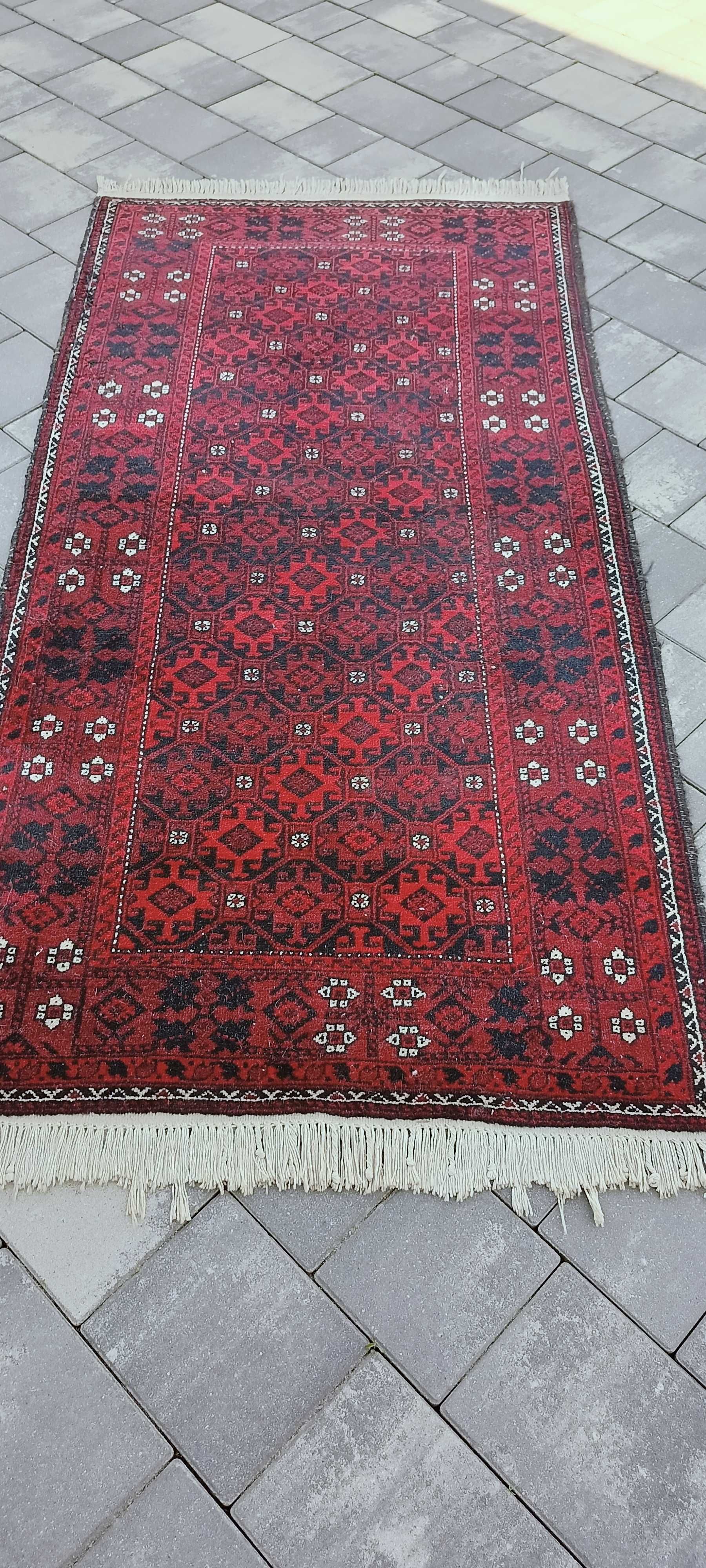 Belauta ręcznie tkany dywan wełniany perski 194 x 90 cm wełna