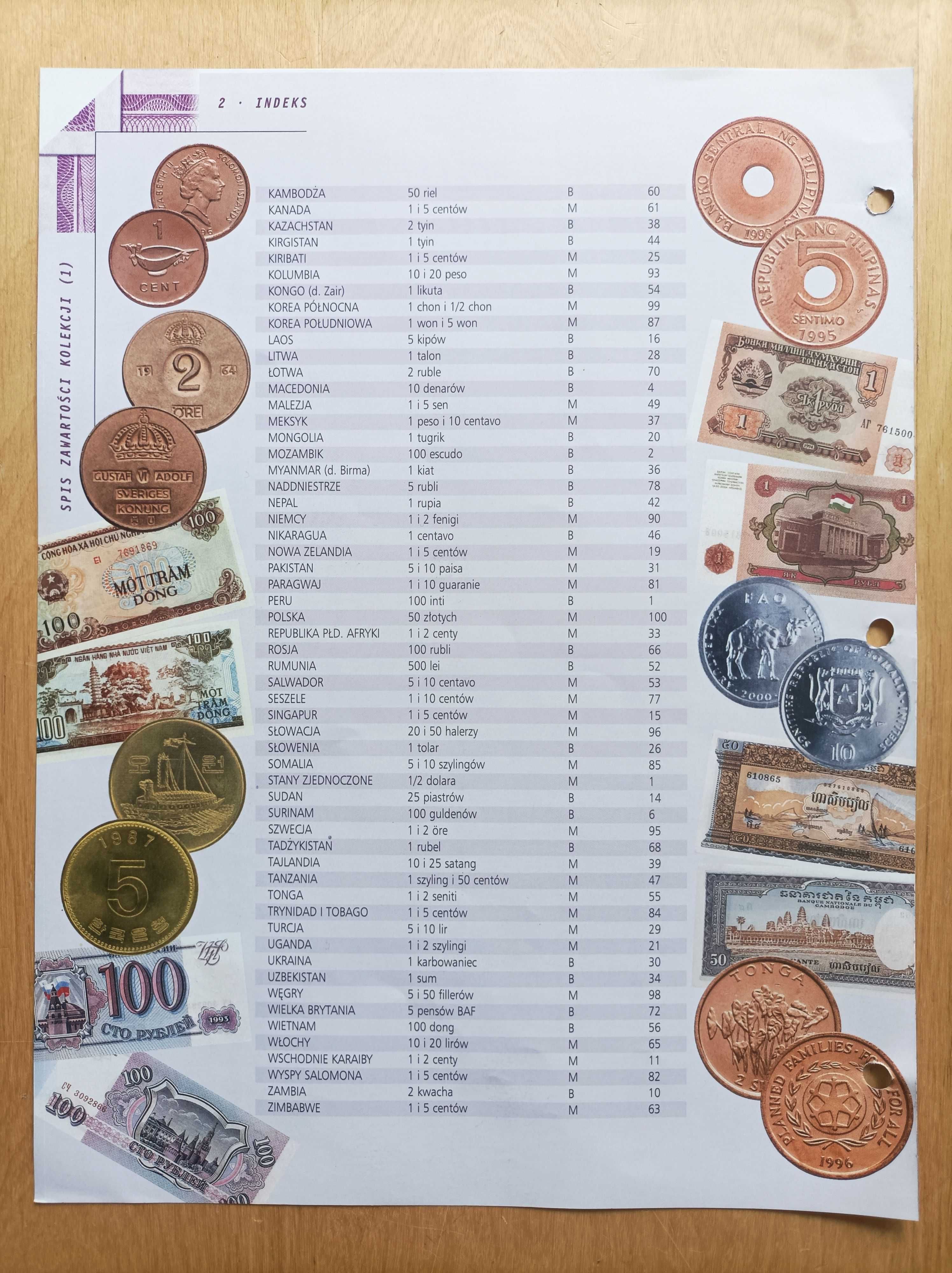 Kolekcja monet i banknotów 163 sztuk - Pieniądze świata Deagostini