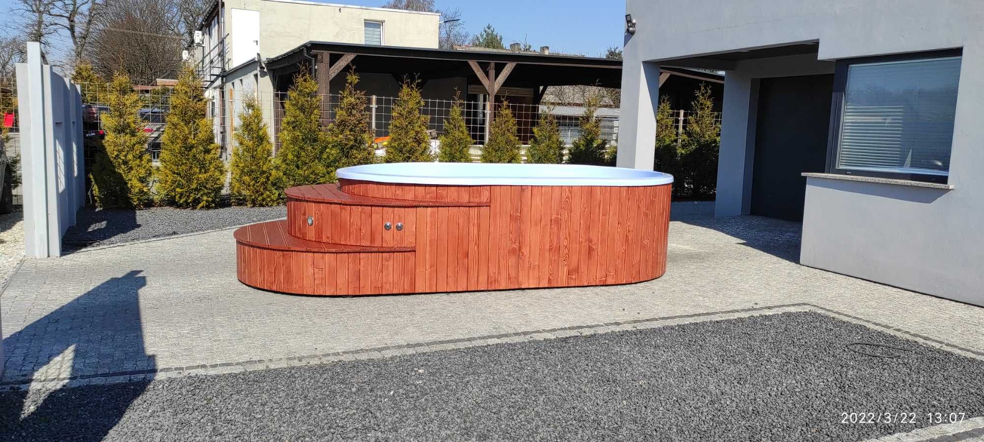 LATO2021 Basen działka SPA jacuzzi jakuzzi bania balia hydromasaż