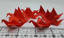 10 x Mini żuraw origami handmade zestaw czerwony