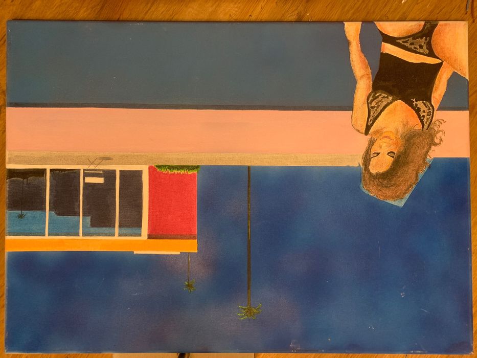 pintura moderna em acrilico sobre tela