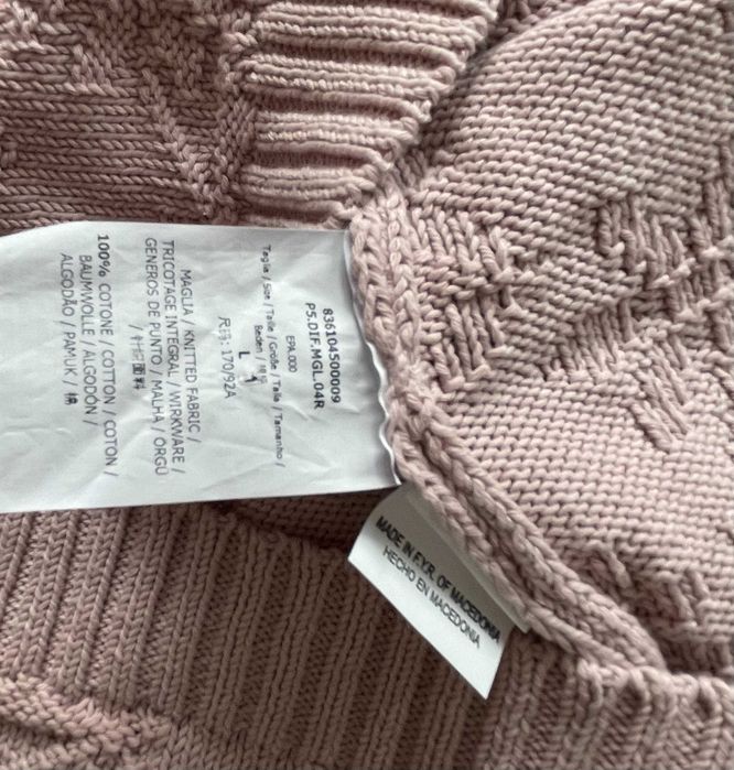 Жіночий бавовняний светр світлорожевий розмір L для вагітних