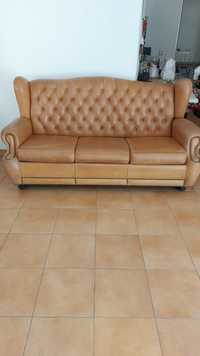 Sofa cama couro vintage