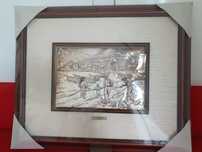 Quadro com relevo em prata de lei A.G. 925
