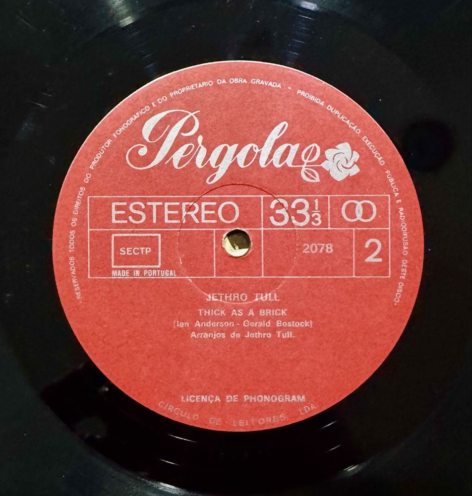 Vinil edicao especial Thick as a Brick Jethro Tull