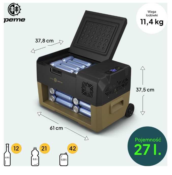 Lodówka turystyczna Peme Expedition 30 Storm Sand/Sklep/FV23%/Powystaw