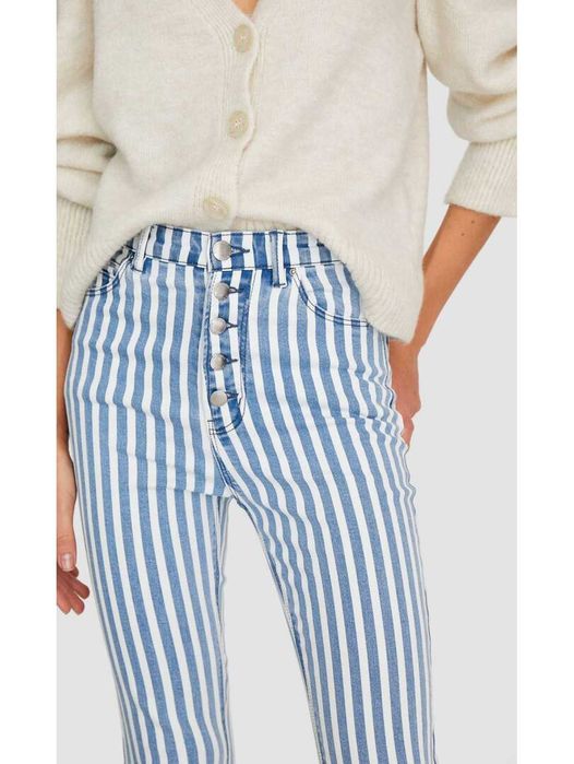 Stradivarius, Jeansy damskie z wysokim stanem, rozmiar 38