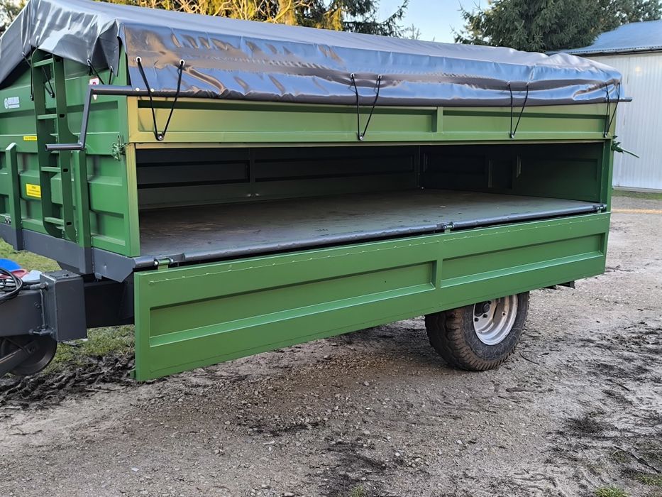 Przyczepa 1-osiowa niemiecka BRUNS wywr.3str Nowa po odbudowie