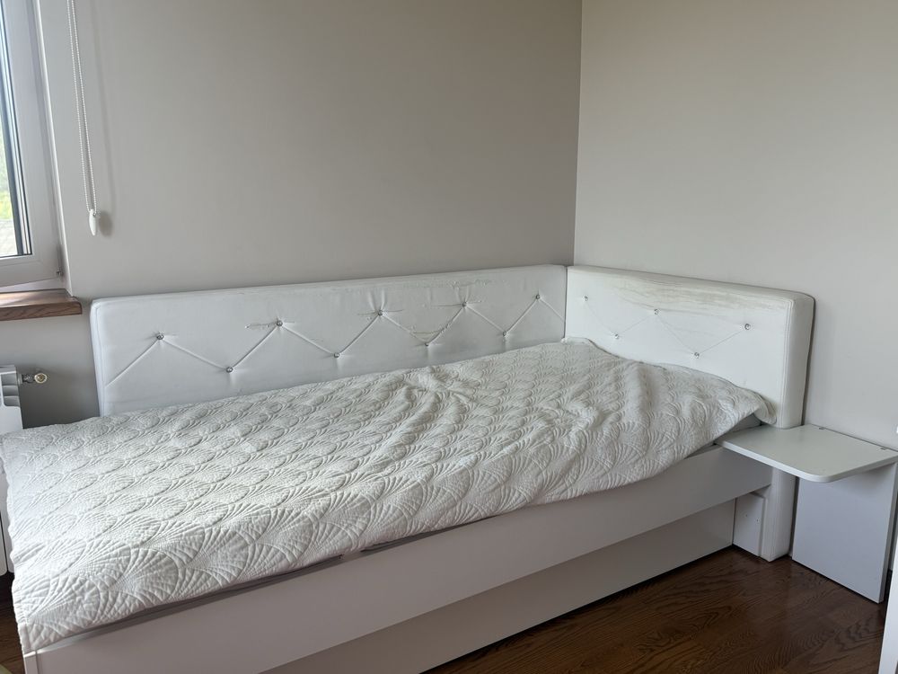 Łóżko tapicerowane MEBLIK Bianco Fiori