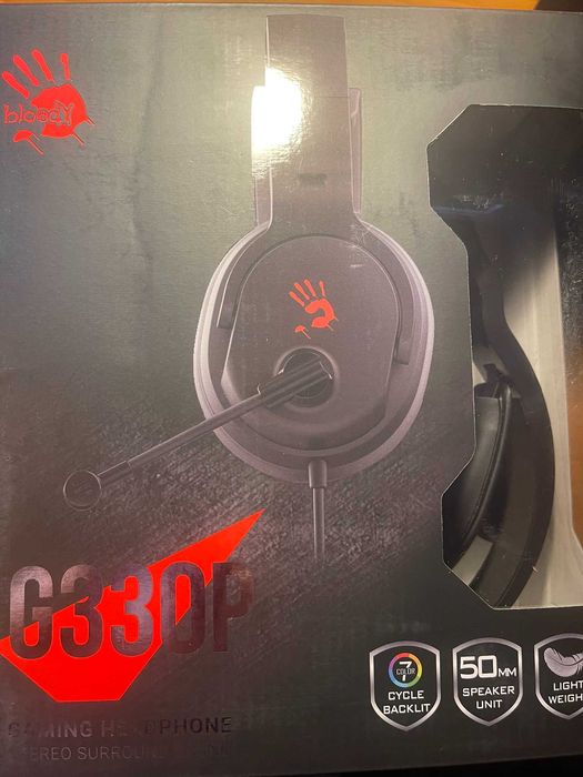 A4tech Bloody G330p USB/AUX 3.5 4P - Vermelho [open]