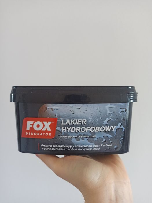 Lakier bezbarwny hydrofobowy łazienka kuchnia Fox  NOWY