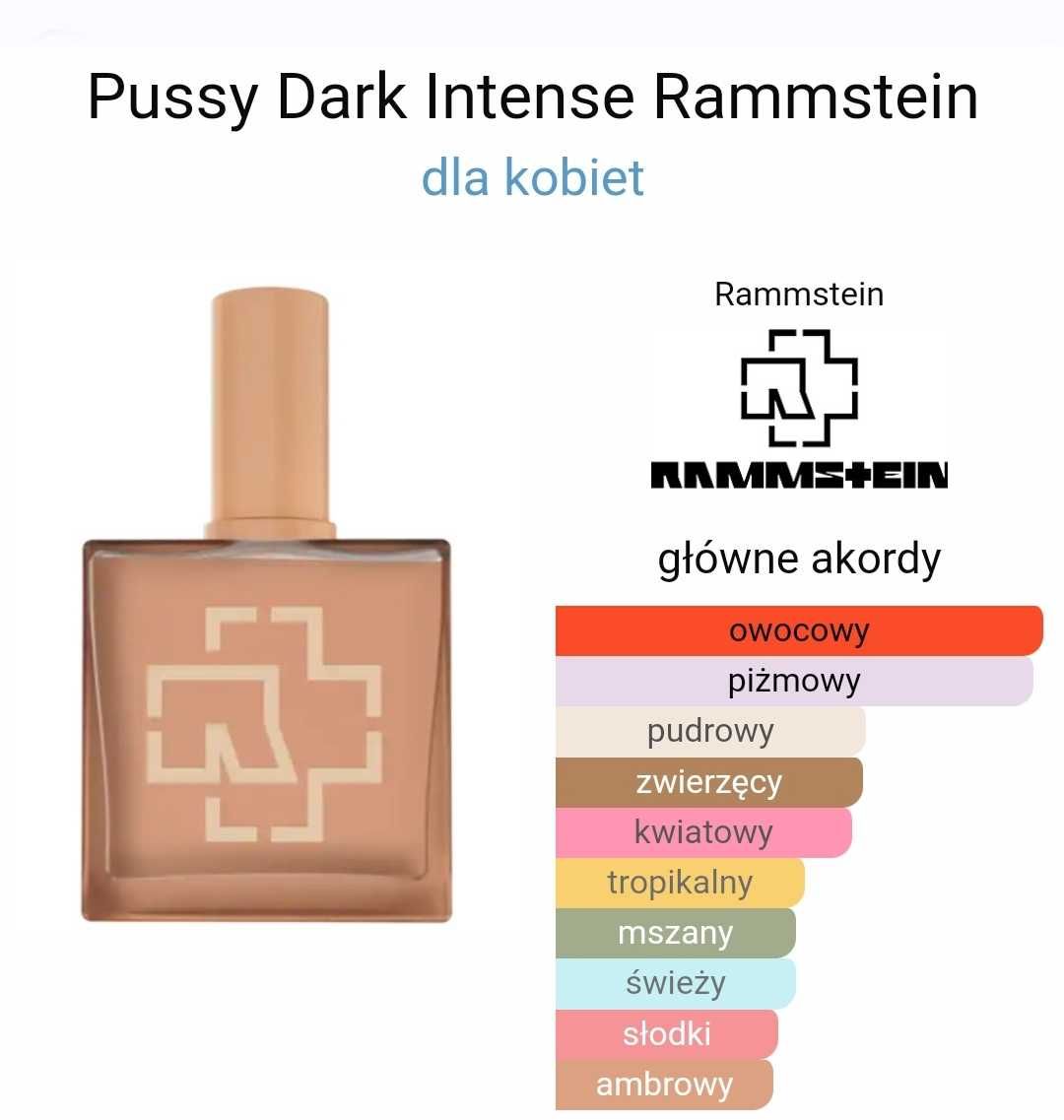 Pussy Dark Intense marki Rammstein 100ml. NOWY.