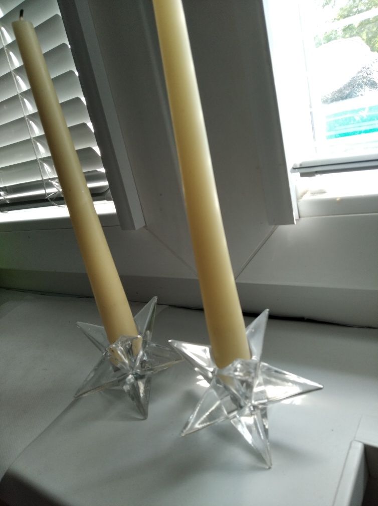 Świecznik świeczniki  szklane