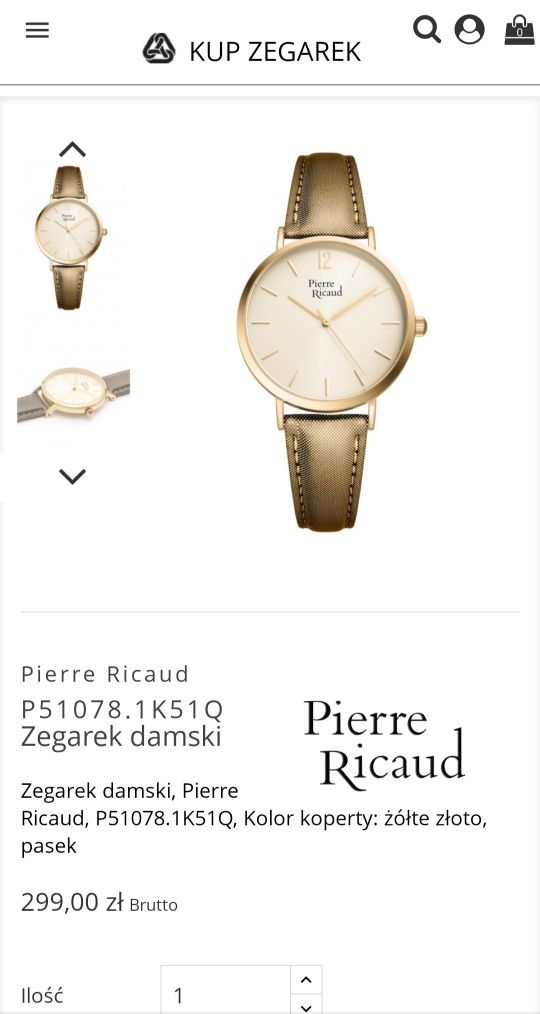Pierre Ricaud zegarek damski