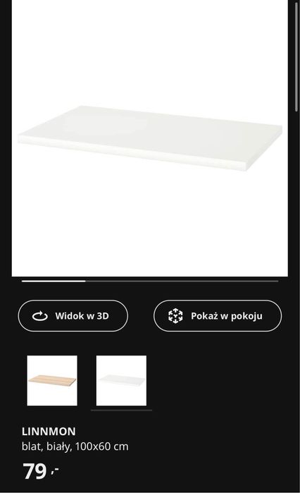 Blat biały Ikea 100x60