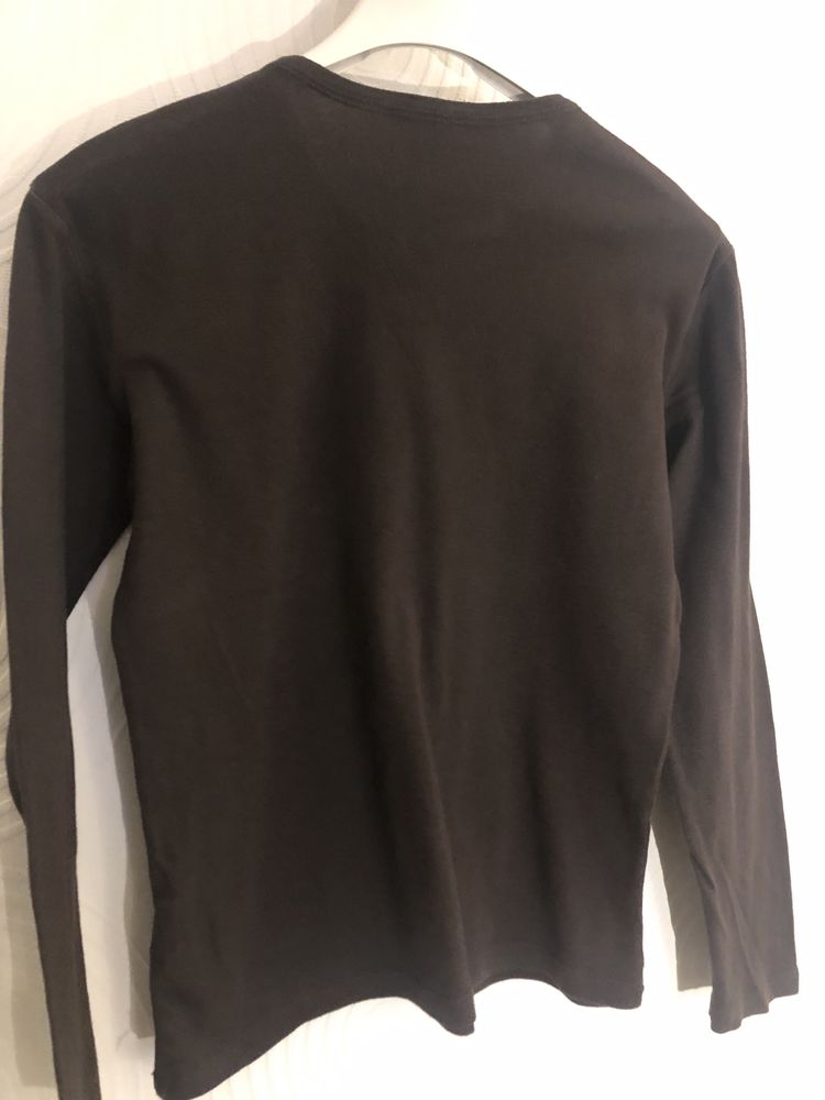 Benetton Koszulka z długim rękawem brązowa rozmiar XL 150 cm