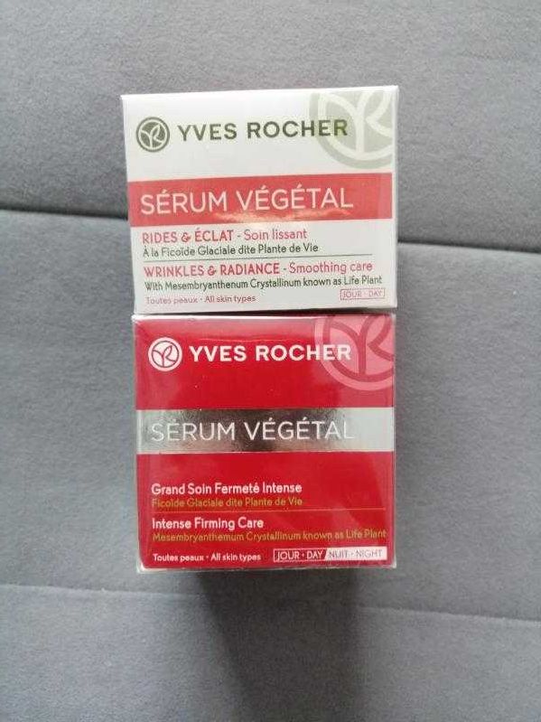 Zestaw 2xkremy Serum Vegetal Yves Rocher wygładzenie zmarszczek