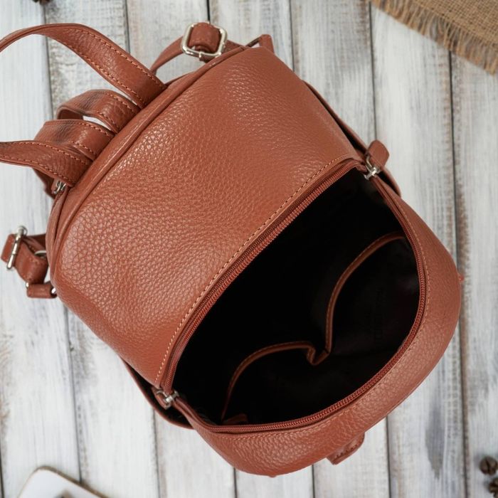 plecak damski skórzany miejski z kokardką paolo peruzzi t-71-lbr