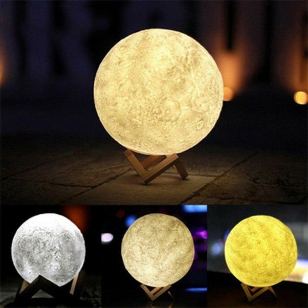 Нічник місяць, який світиться Moon Lamp 13 та 18см