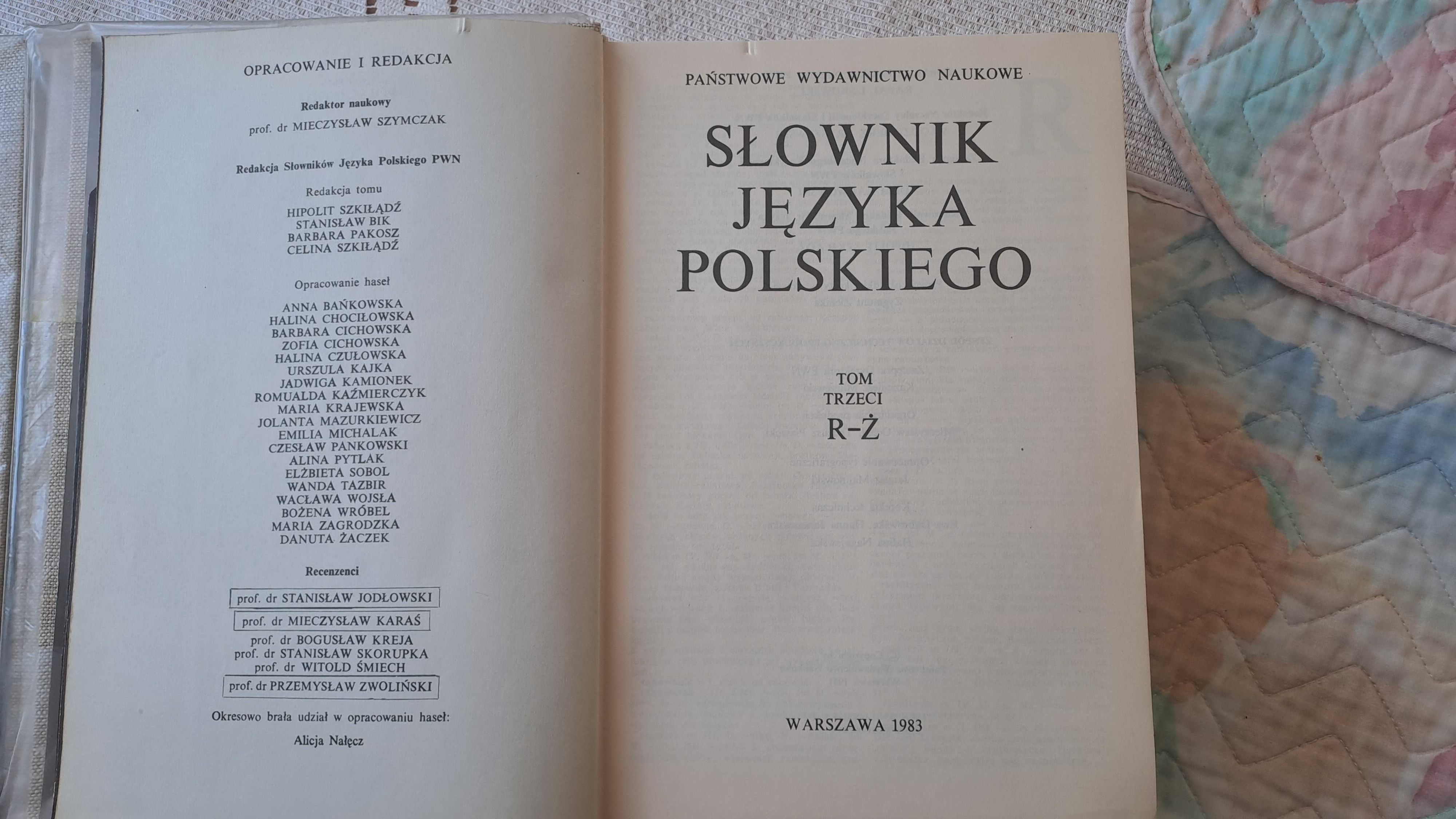Słownik Języka Polskiego PWN t 1-3 kpl praca zborowa