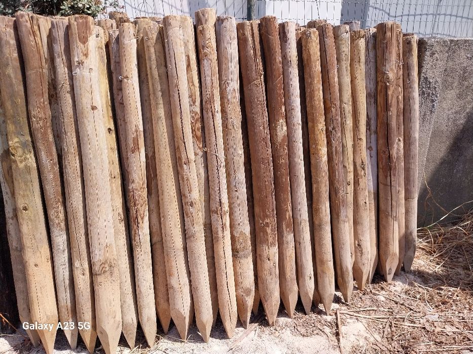 Paus usados de estufa e vinha