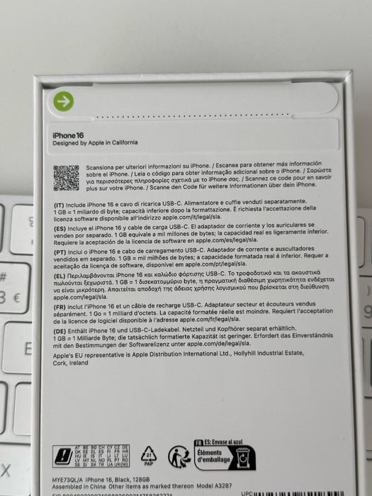 Iphone 16 128 gb novo selado