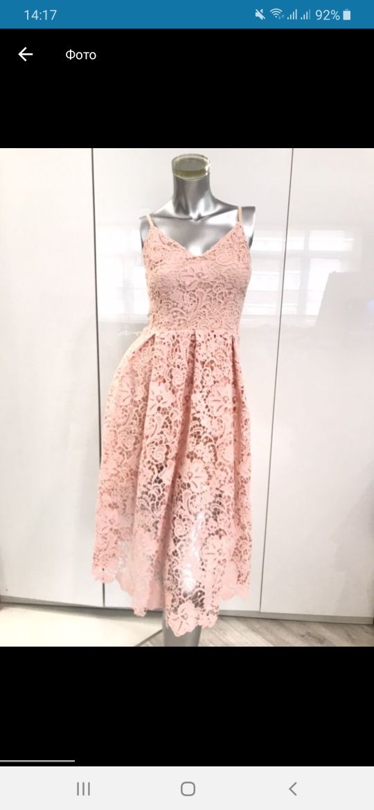 Платье миди ажурное Lace,asos