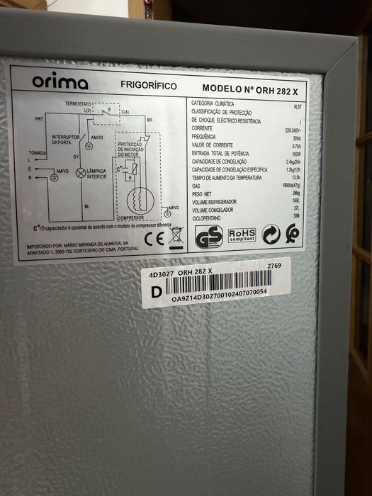 Frigorifico com congelador
