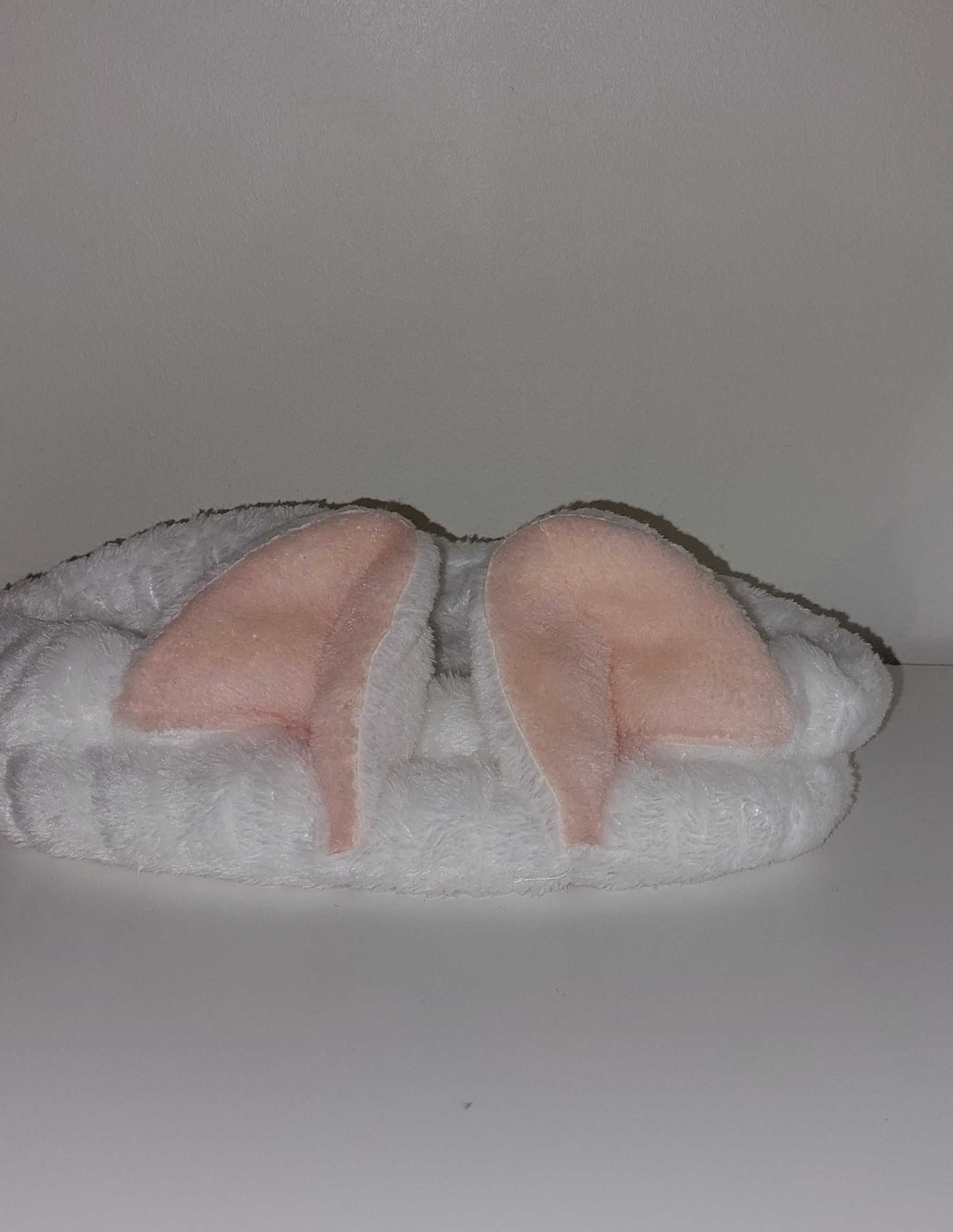 Opaska kosmetyczna pluszowa biała uszy królika H&M