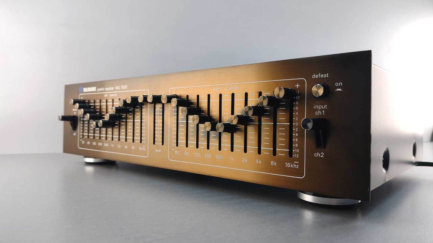 Zadbany korektor graficzny equalizer WANGINE WQ-7800 - vintage