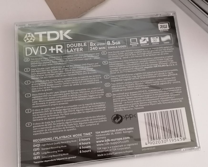 DVDs Dual Layer 8.5 gb (10 un novos)