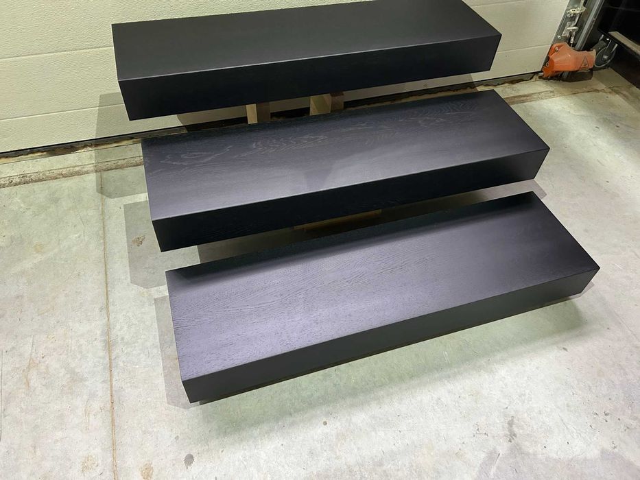 Stopnie drewniane, dąb, jesion, schody półkowe, schody wspornikowe