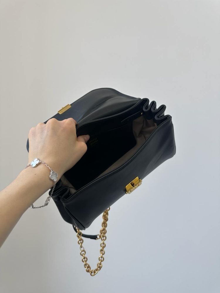 Torebka Miu Miu Nappa Shoulder Bag Black