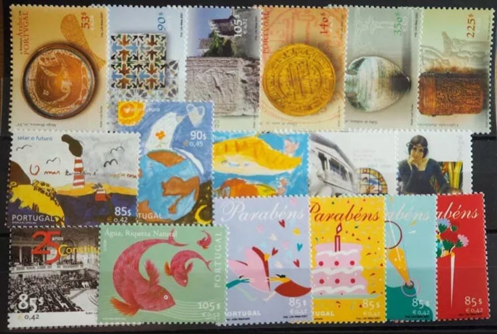 Selos Anos Completos Portugal MNH