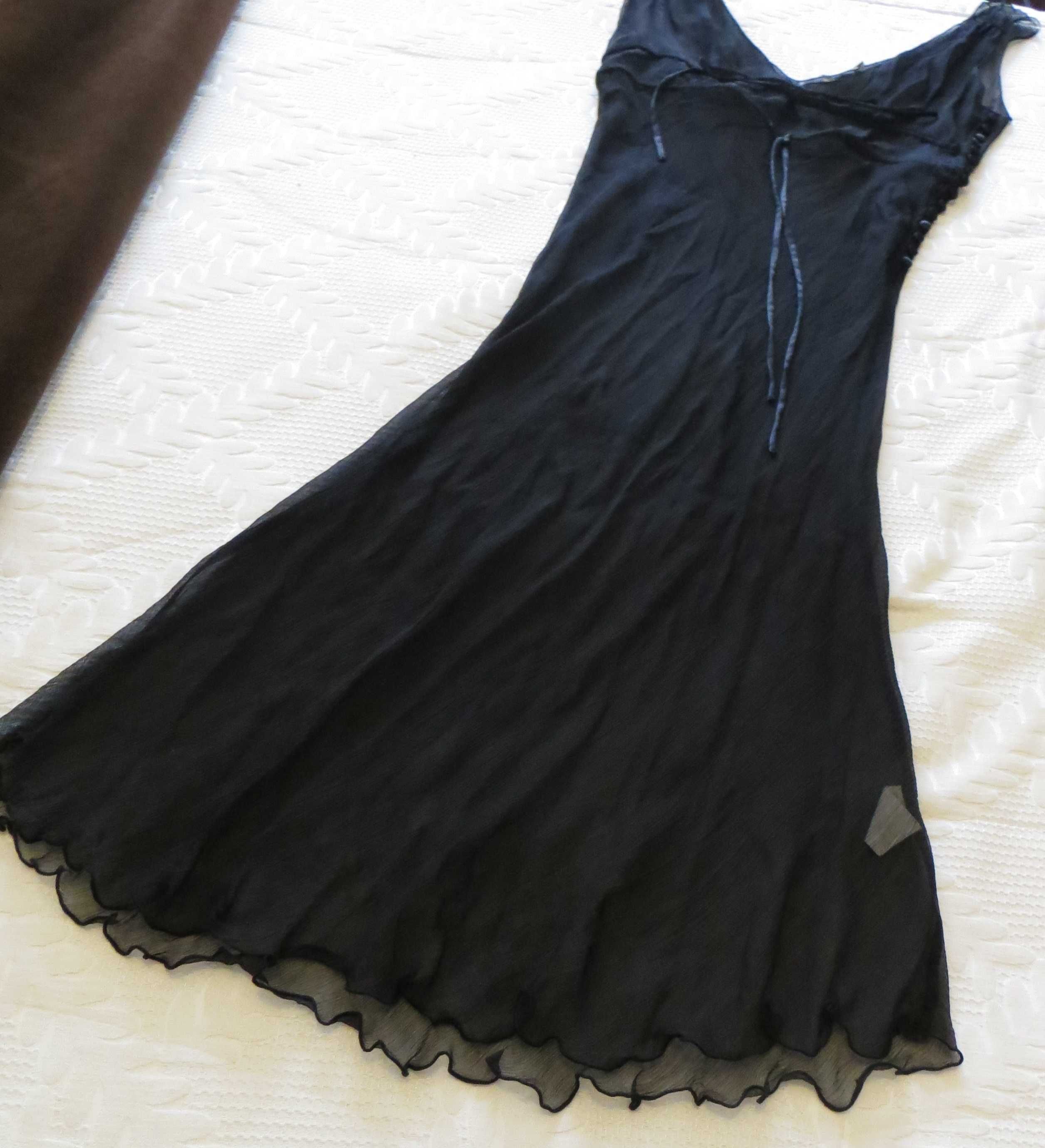 Vestido Cerimónia Maximo Dutti - Tamanho 36 - M , Preto - Novo