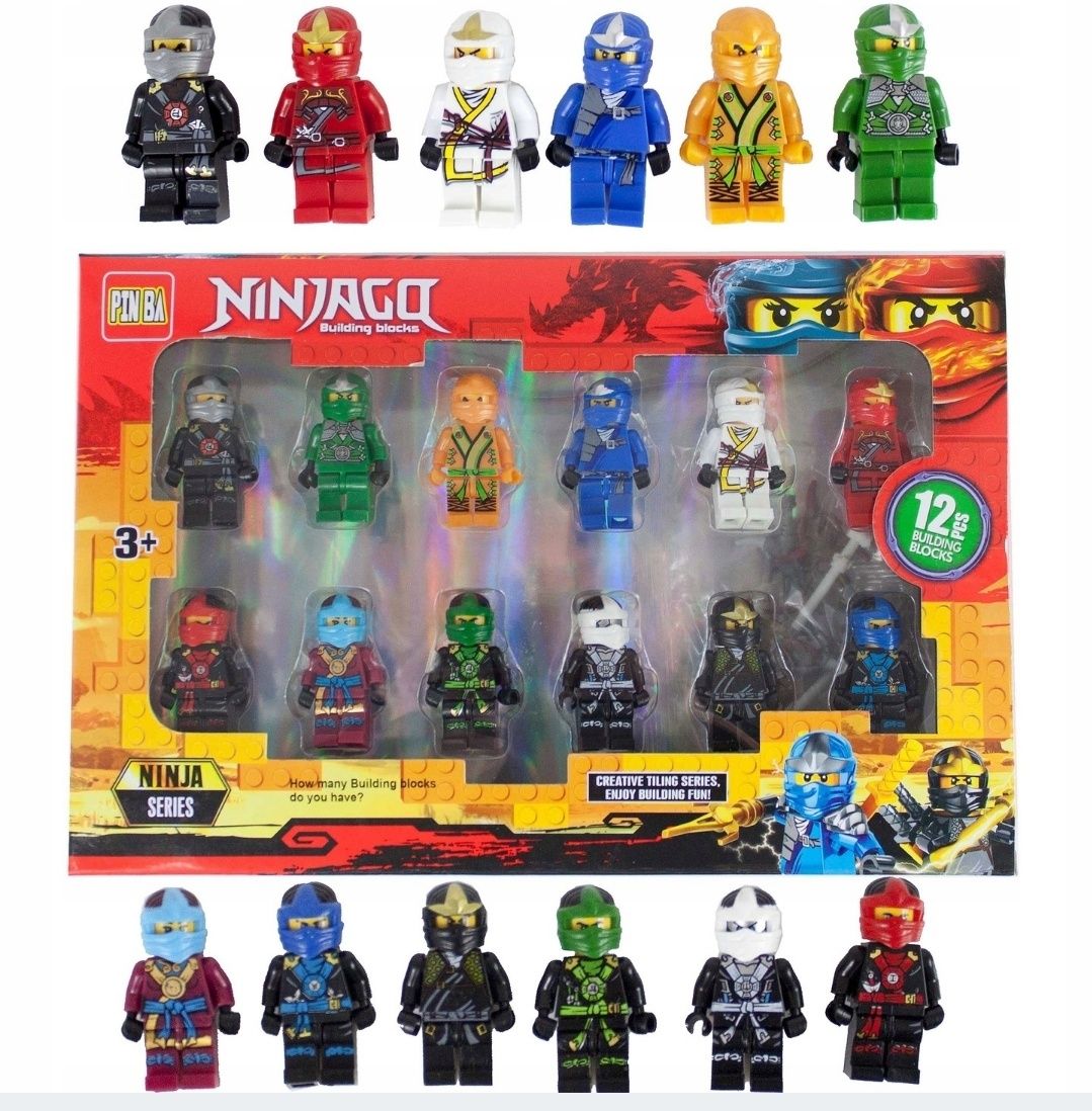 Figurki NINJAGO Klocki 12 sztuk Cały ZESTAW nowe