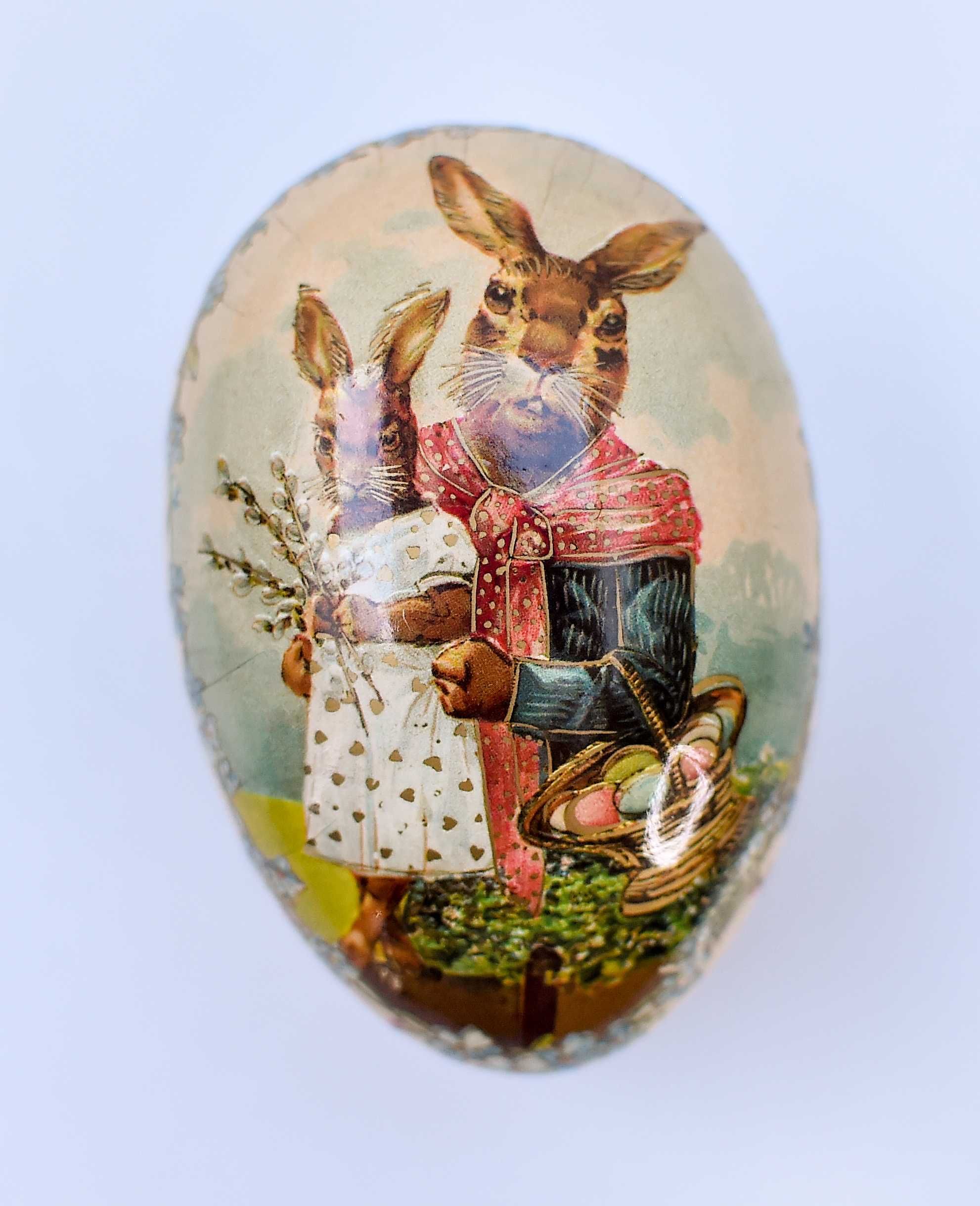 Jajko Wielkanocne Papierowy pojemnik na prezent - cukierki Vintage (3)
