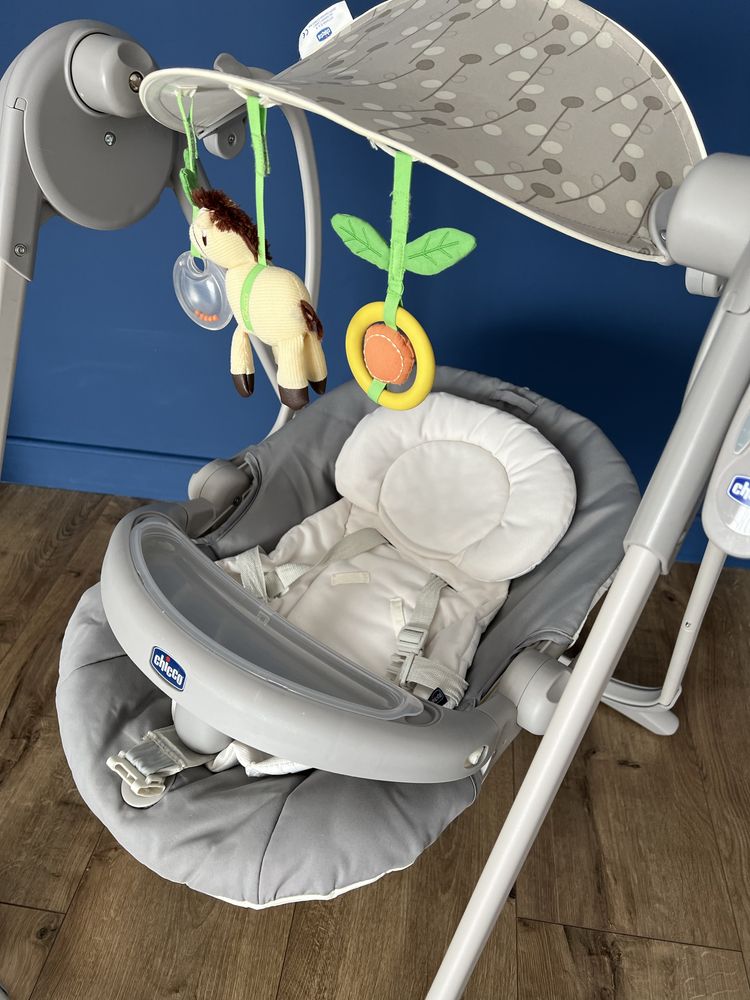 Chicco Polli Swing Up Silver крісло гойдалка
