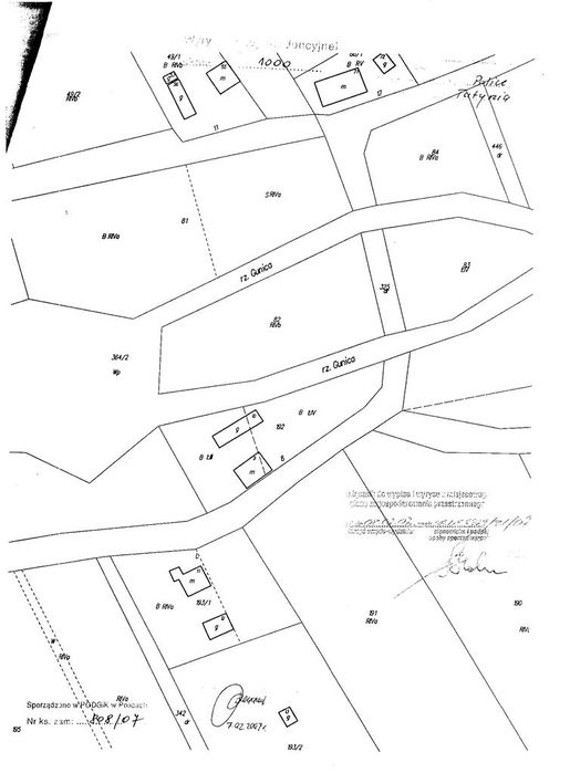 Sprzedam działkę nr 82 w Tatyni  gmina Police.