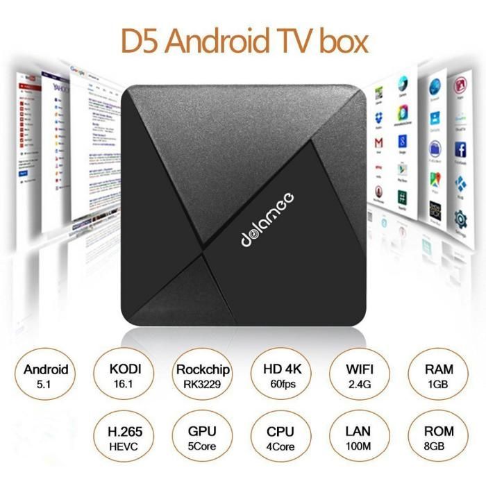 Box Smartv D5 DOLAMEE RK3229 Android 5.1