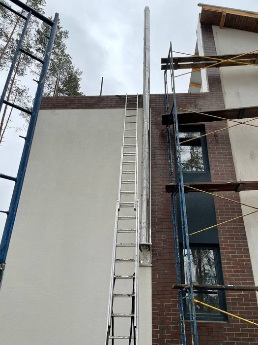 Монтаж установка Камины димоход дымоход трубы нержавеющие витяжка труб