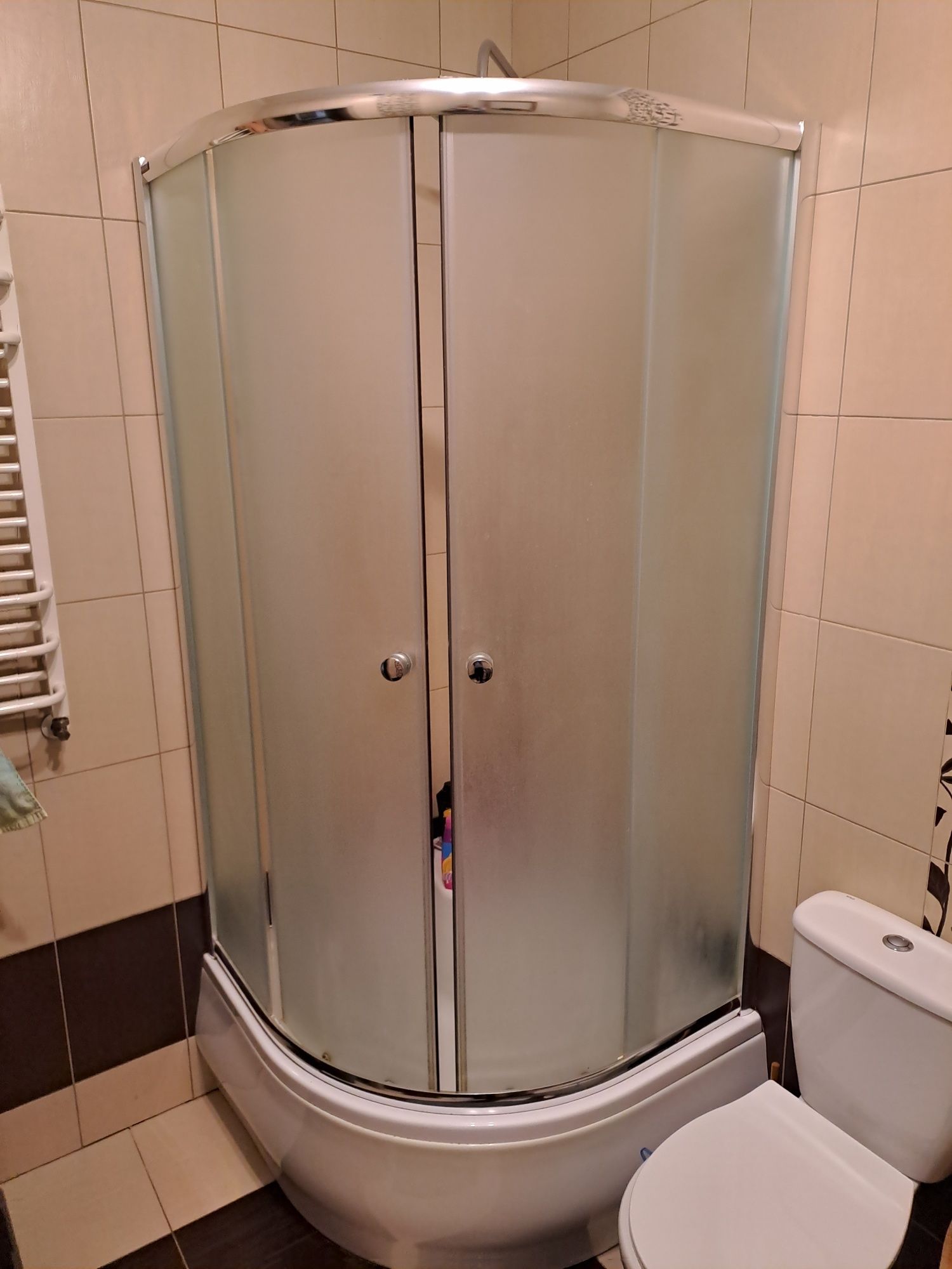 Kabina prysznicowa narożna 90x90cm z brodzikiem i syfonem Radawa