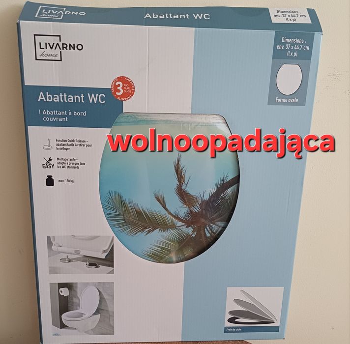 Deska sedesowa wolnoopadająca  nowa Livarno z duroplastu
